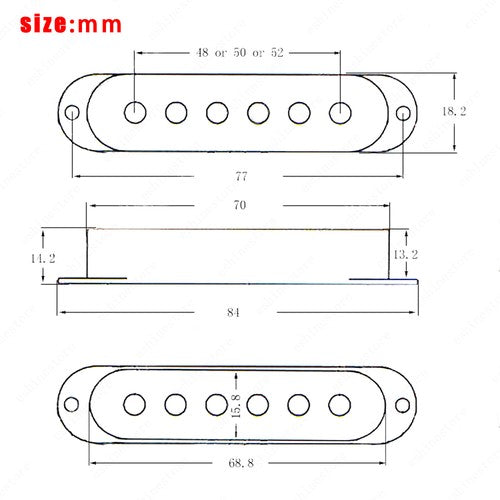 3 Pcs Plastic SSS Single Coil Pickup Covers For Fender SQ Strat multiColors