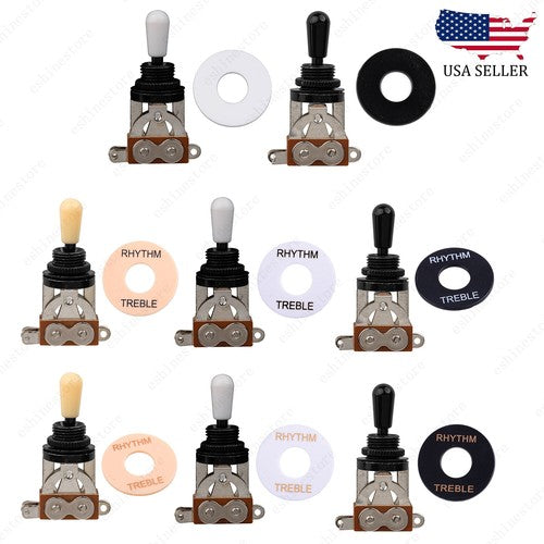 NEW BLACK 3-Way Toggle Switch & Plate For Gibson/Epiphone Les Paul Guitar