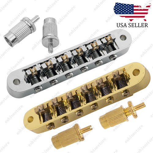 Brass Roller Saddle Bridge Tune-O-Matic Bridges with Studs For Epiphone LP SG