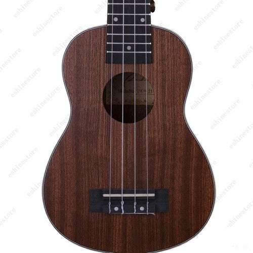 21" Soprano Ukulele Mahogany Wood Hawaiian Guitar Ukelele With Bag Strap Tuner