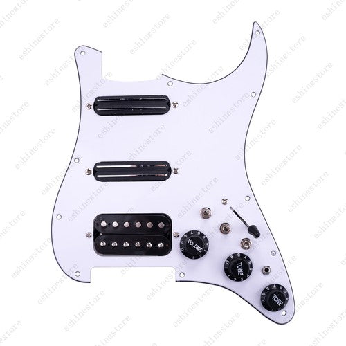Coil Splitting HSS Guitar Multi Switch Loaded Prewired Pickguard For ST Black01