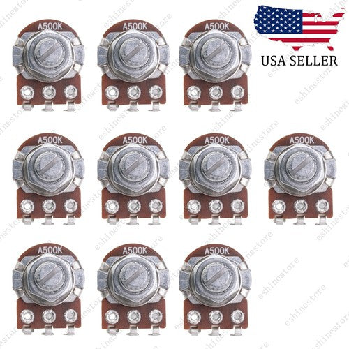 10x A500k Guitar Audio Mini Pots with 15mm Short Shaft Volume Tone Taper Pots