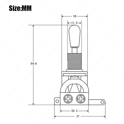 3-Way Short Toggle Electric Guitar Switch Selector For Gibson Epiphone Les Paul