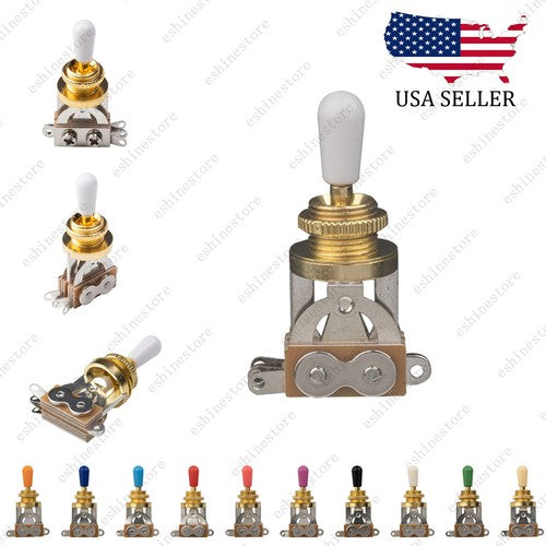11 COLOR Gold 3-Way Short Toggle Electric Guitar Switch Selector For Gibson Epi