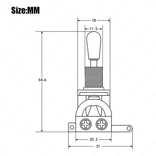 NEW BLACK 3-Way Toggle Switch & Plate For Gibson/Epiphone Les Paul Guitar
