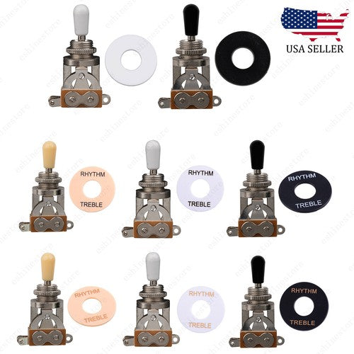 NEW Chrome 3-Way Toggle Switch & Plate for Gibson/Epiphone Les Paul Guitar