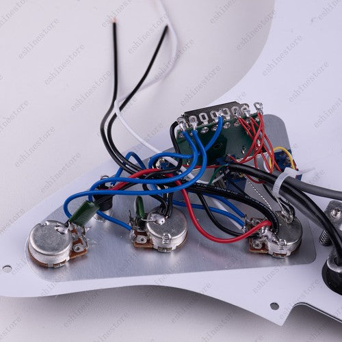 Coil Splitting HSS Guitar Multi Switch Loaded Prewired Pickguard For ST Black01