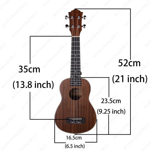 21 inch Soprano Ukulele Mahogany Wood Hawaiian Ukelele Instrument for Beginner