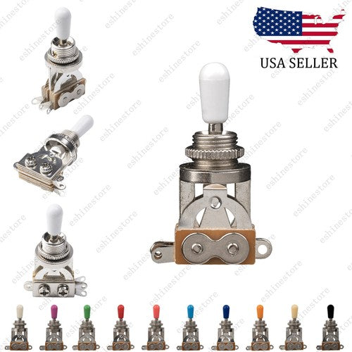 11 COLOR Chrome 3-Way Electric Guitar Toggle Switch Selector For Gibson Epi LP
