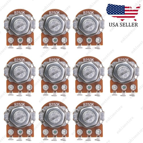 10x B250k Guitar Audio Mini Pots with 15mm Short Shaft Volume Tone Taper Pots