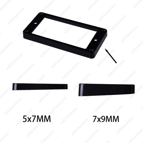 2 Pcs Plastic Flat Bottom Humbucker Pickup Rings Guitar Bridge Neck Frame For LP