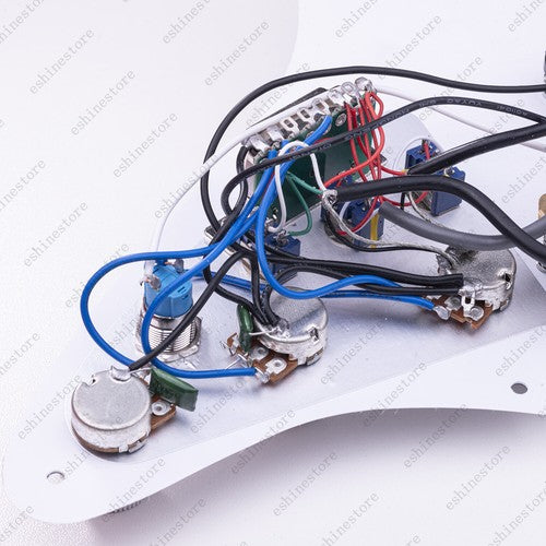 Guitar Hss Loaded Prewired Pickguard with Multi Switches For Strat St Beige
