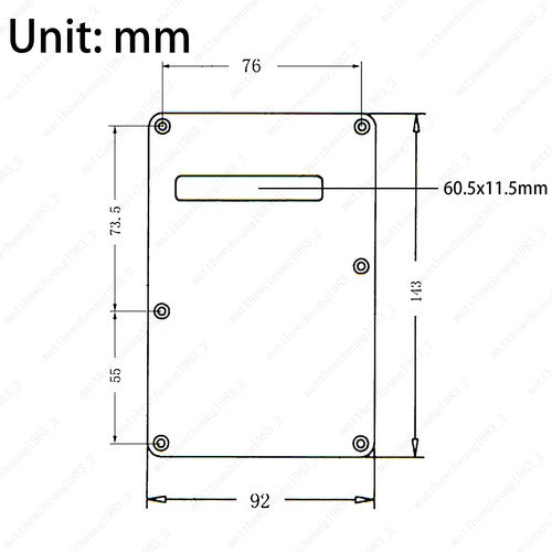Electric Guitar Vintage Single Hole Aluminum Metal Back Plate Fit Fender SQ ST