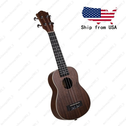 21 inch Soprano Ukulele Mahogany Wood Hawaiian Ukelele Instrument for Beginner