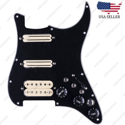 Guitar Hss Loaded Prewired Pickguard with Multi Switches For Strat St Beige