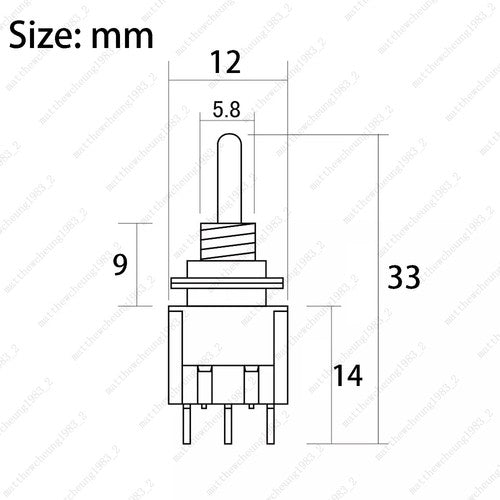 1/3/5 SPDT Blue 3-Way 3 Pin ON OFF ON Guitar Mini Toggle Switch Car/Boat Switche