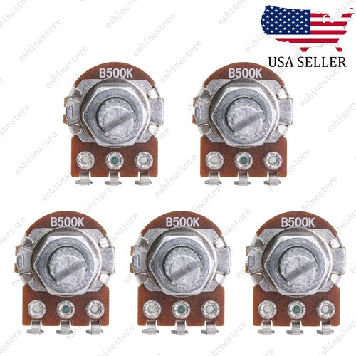 5x B500k Guitar Audio Mini Pots with 15mm Short Shaft Volume Tone Taper Pots