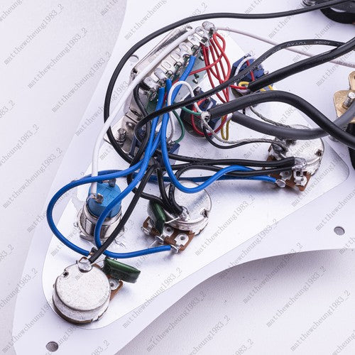 Guitar HSS Loaded Prewired Pickguard Multi Switch Coil Splitting For ST Red