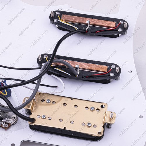 Guitar Hss Loaded Prewired Pickguard with Multi Switches For Strat St Black