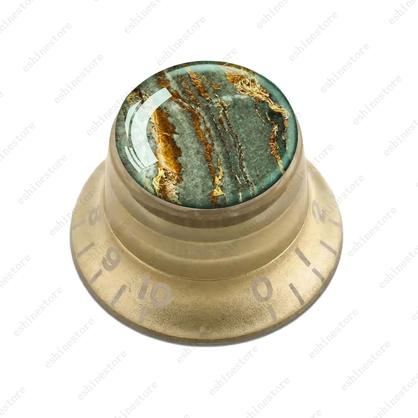 Guitar Reflector Knobs with Marble Texture Cap Top Hat Knob for Les Paul SG - 04