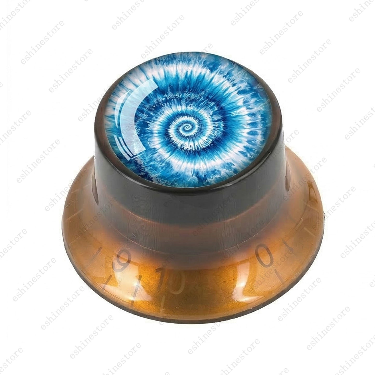 Guitar Reflector Knobs with Spiral Tie Dye Cap Top Hat Knob for Les Paul SG - 05