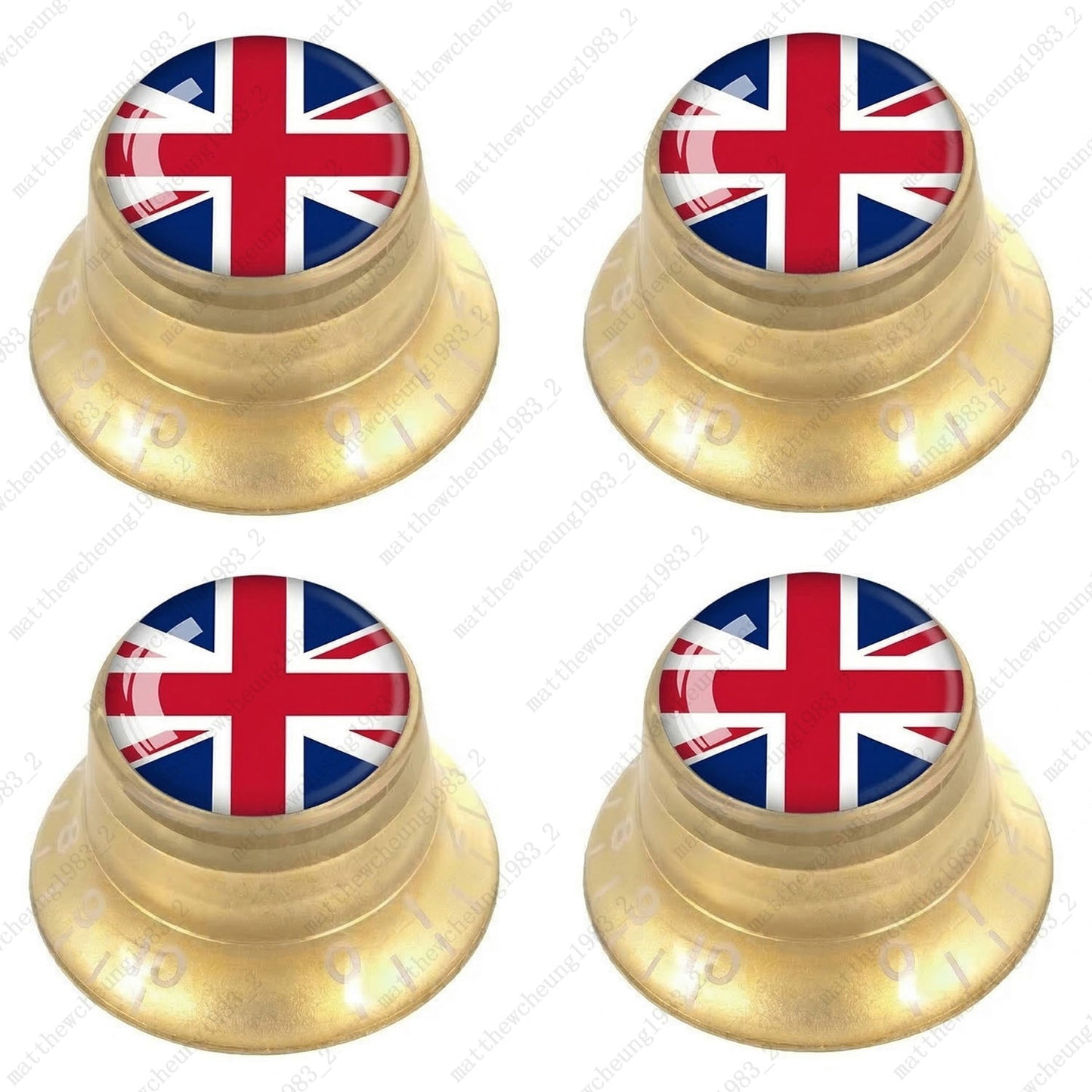 4Pcs Gold Guitar Reflector Knos For Les Paul SG -10 National Flag Options