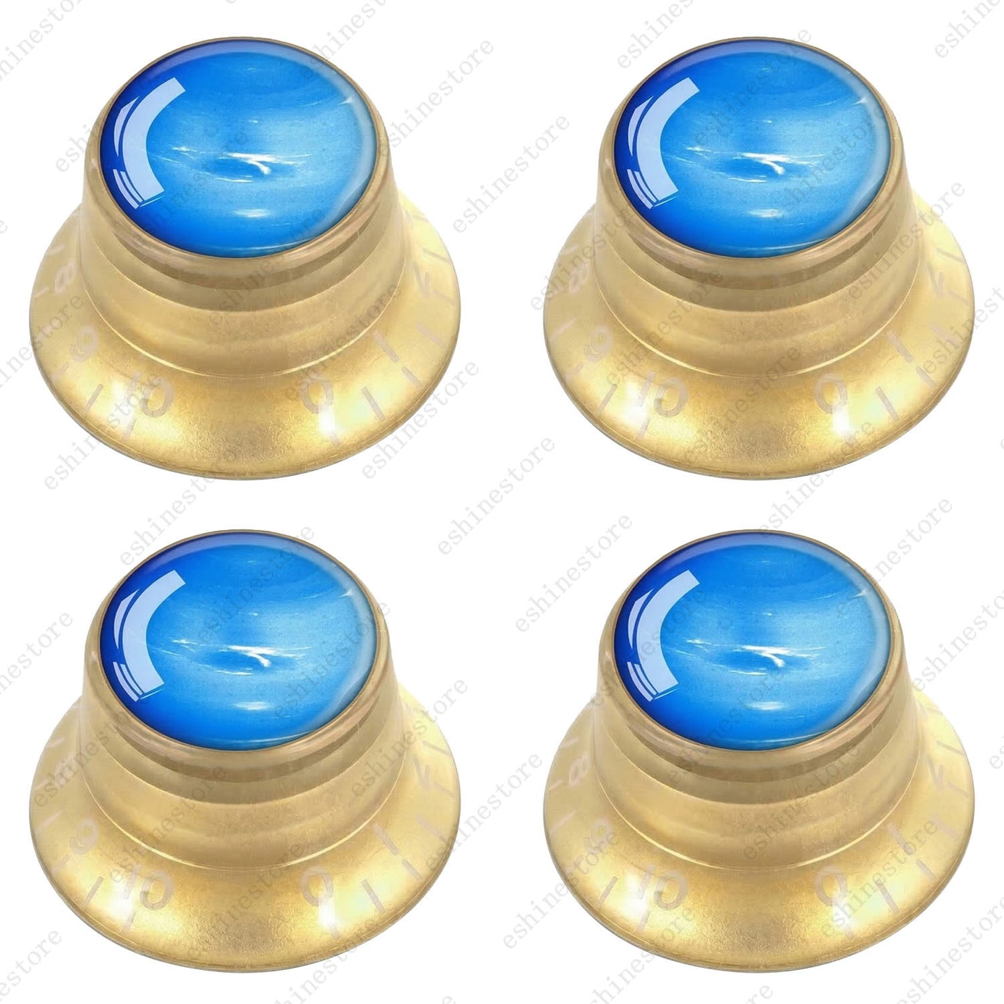 Guitar Reflector Knob w/ Neptune Pattern Design Cap Top Hat Knob for Les Paul SG
