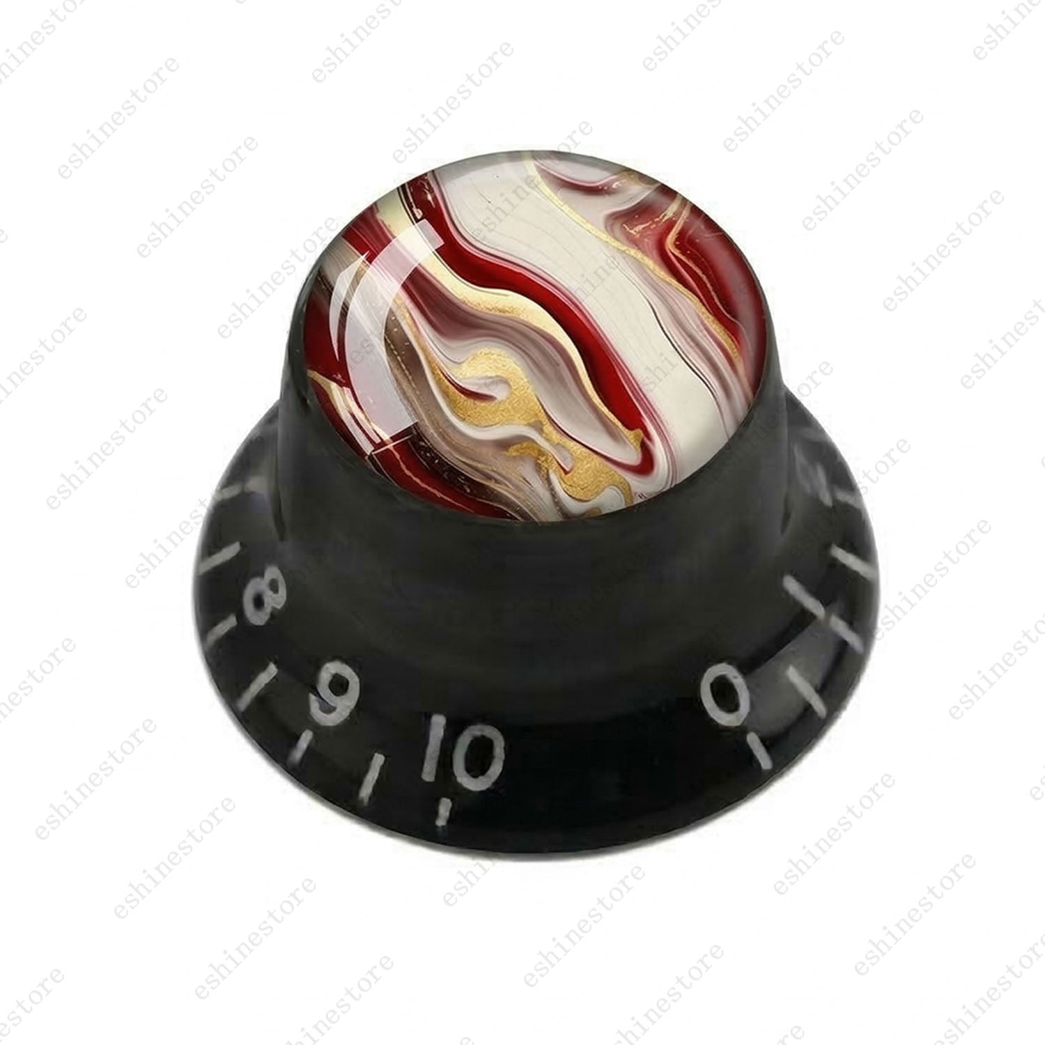 Guitar Reflector Knobs with Abstract Art Cap Top Hat Knobs for Les Paul SG - 04