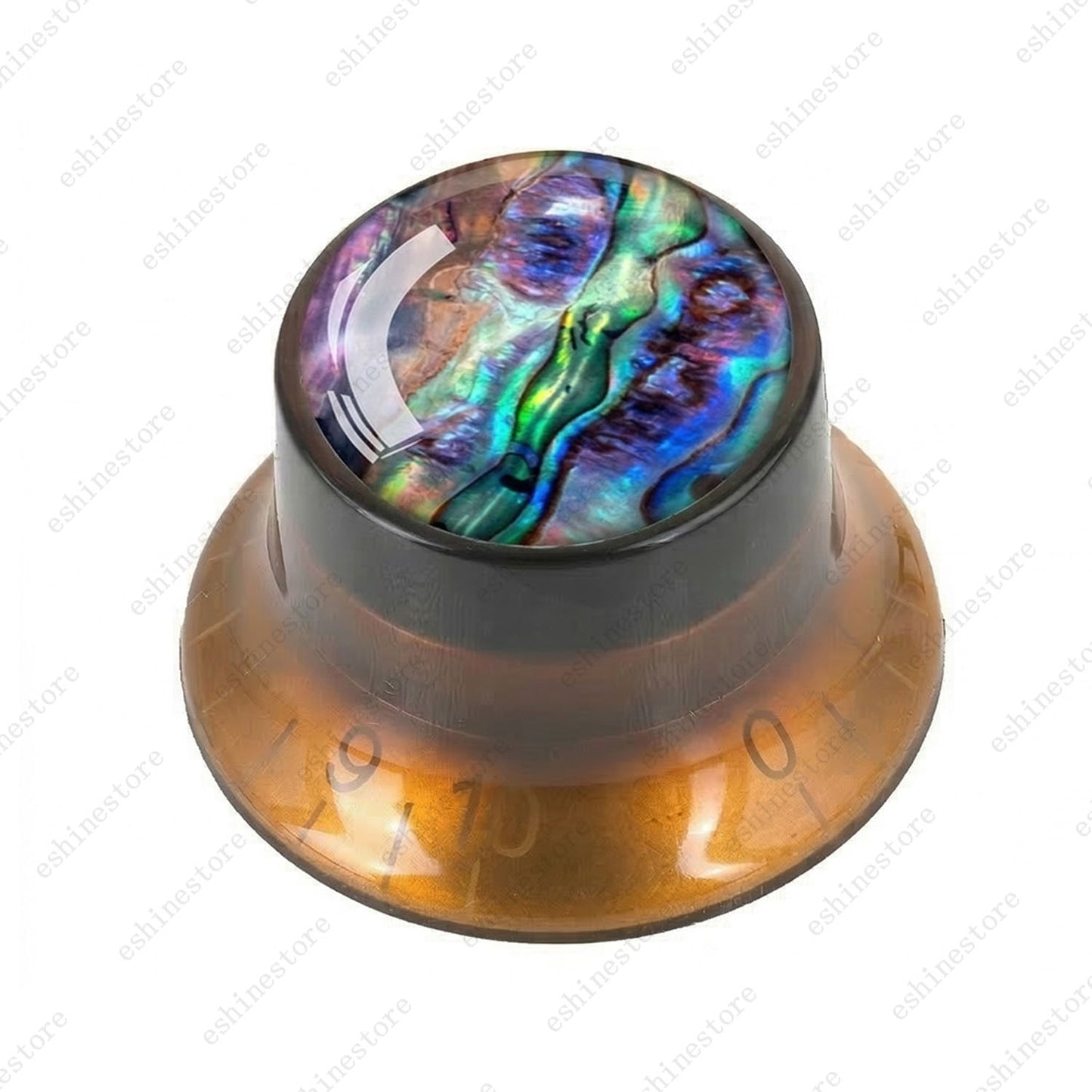Guitar Reflector Knob with Seashell Pattern Cap Top Hat Knob for Les Paul SG -01