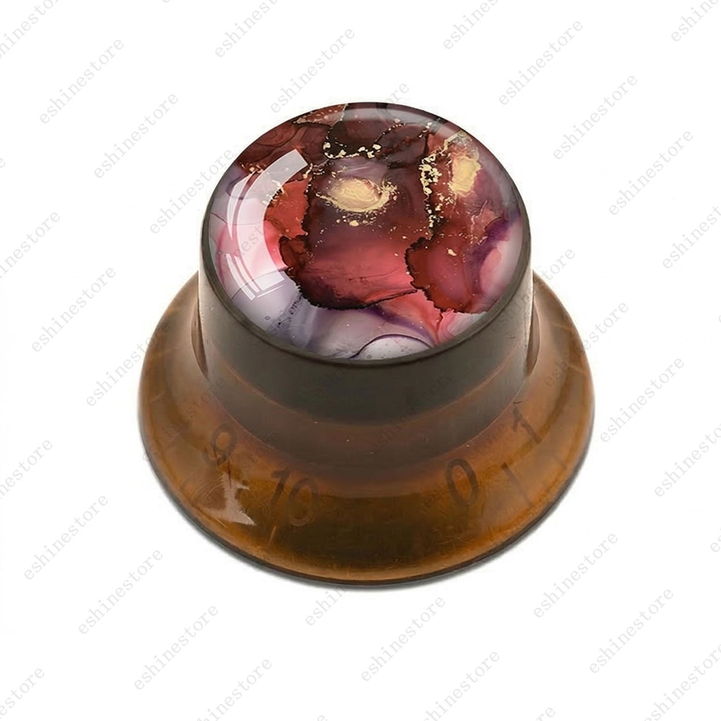 Guitar Reflector Knobs with Abstract Art Cap Top Hat Knobs for Les Paul SG - 07