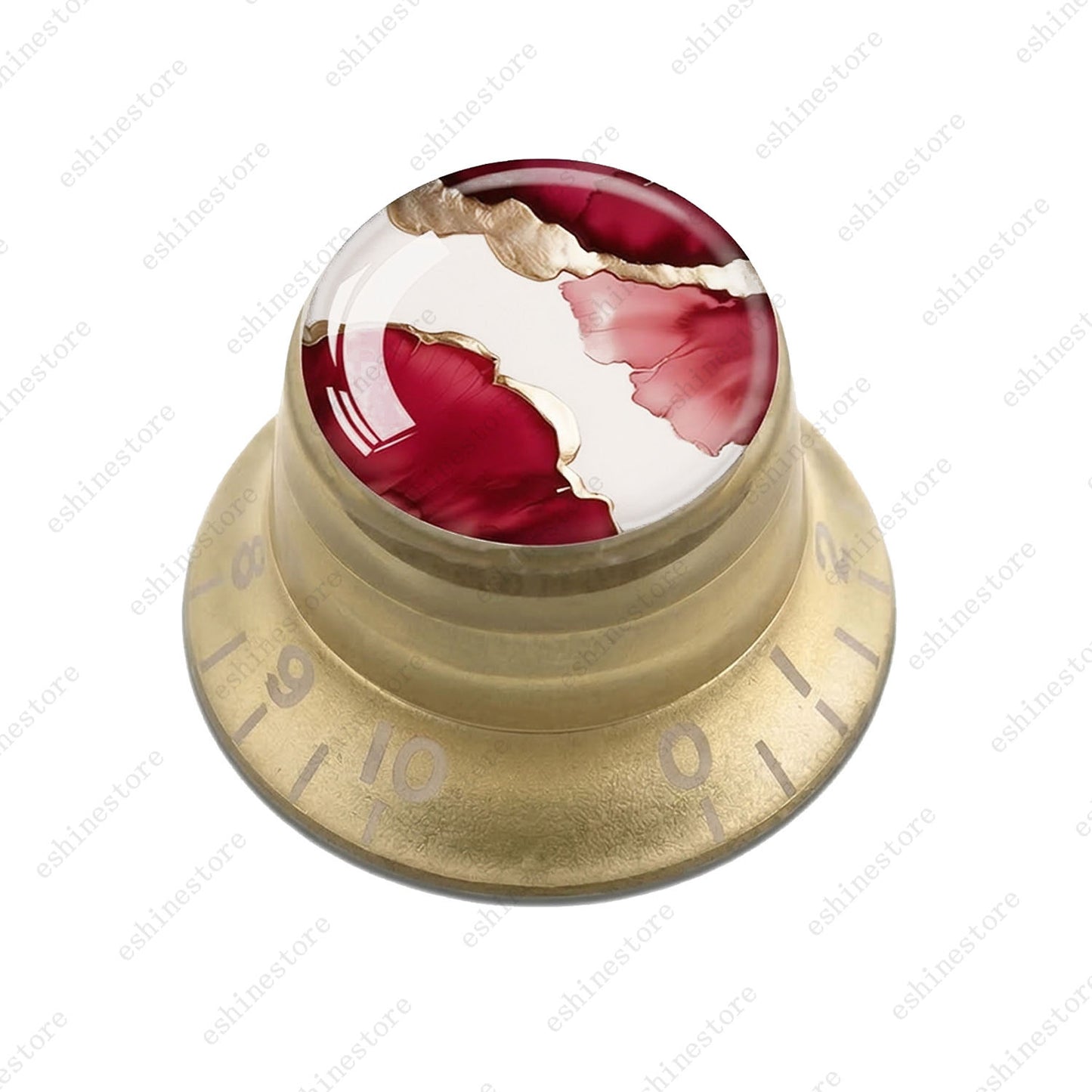 Guitar Reflector Knobs with Abstract Art Cap Top Hat Knobs for Les Paul SG - 06