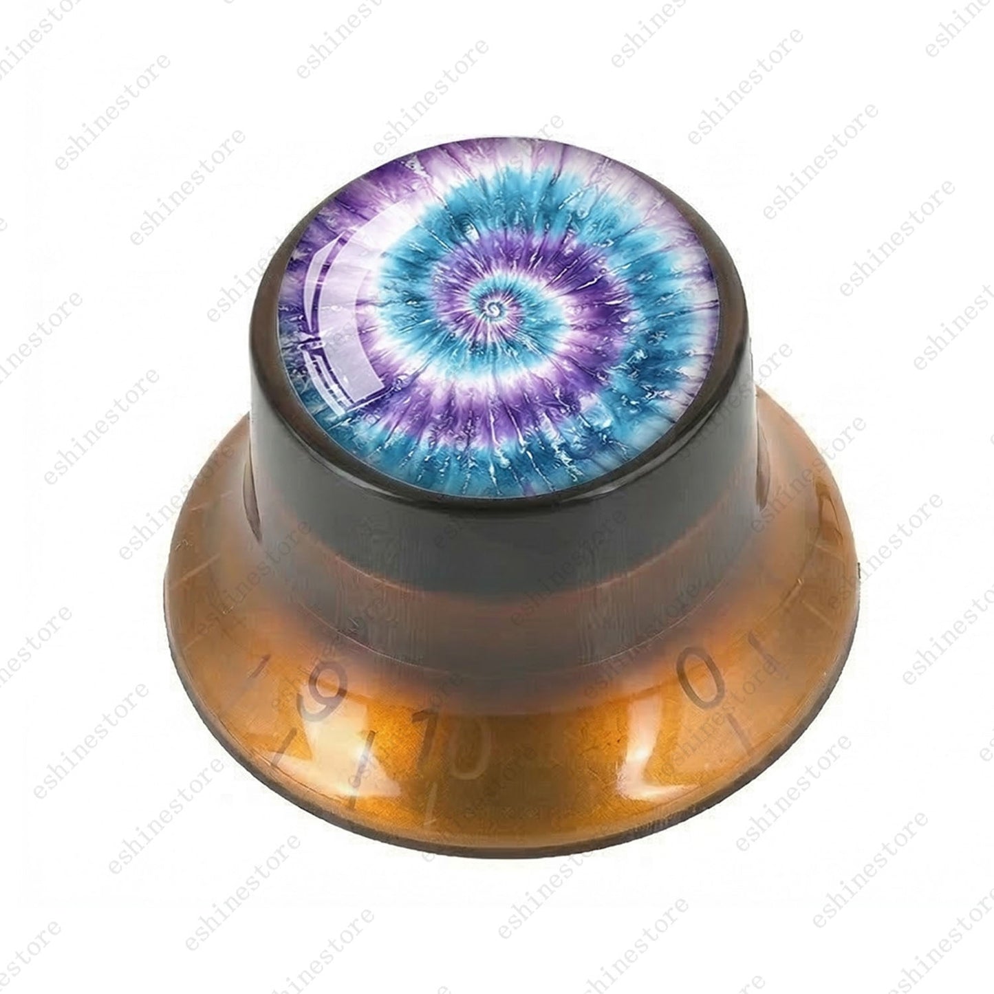 Guitar Reflector Knobs with Spiral Tie Dye Cap Top Hat Knob for Les Paul SG - 10