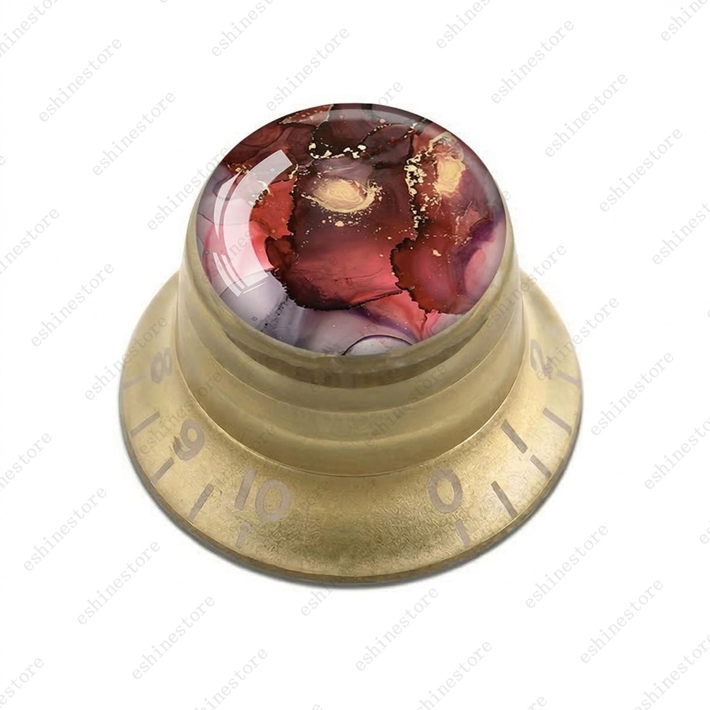Guitar Reflector Knobs with Abstract Art Cap Top Hat Knobs for Les Paul SG - 07