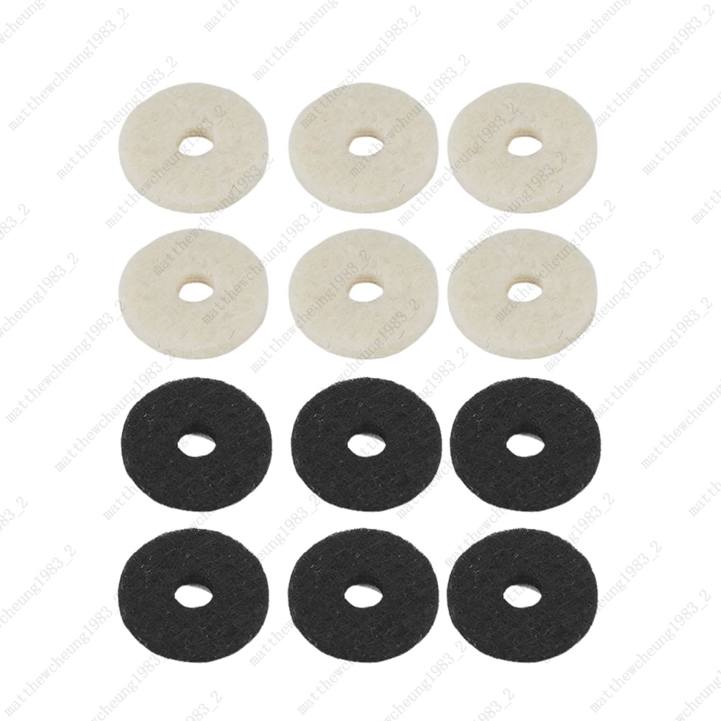 12Pcs Guitar Strap Button Felt Washers Pads 2mm Thickness for Electric Guitar