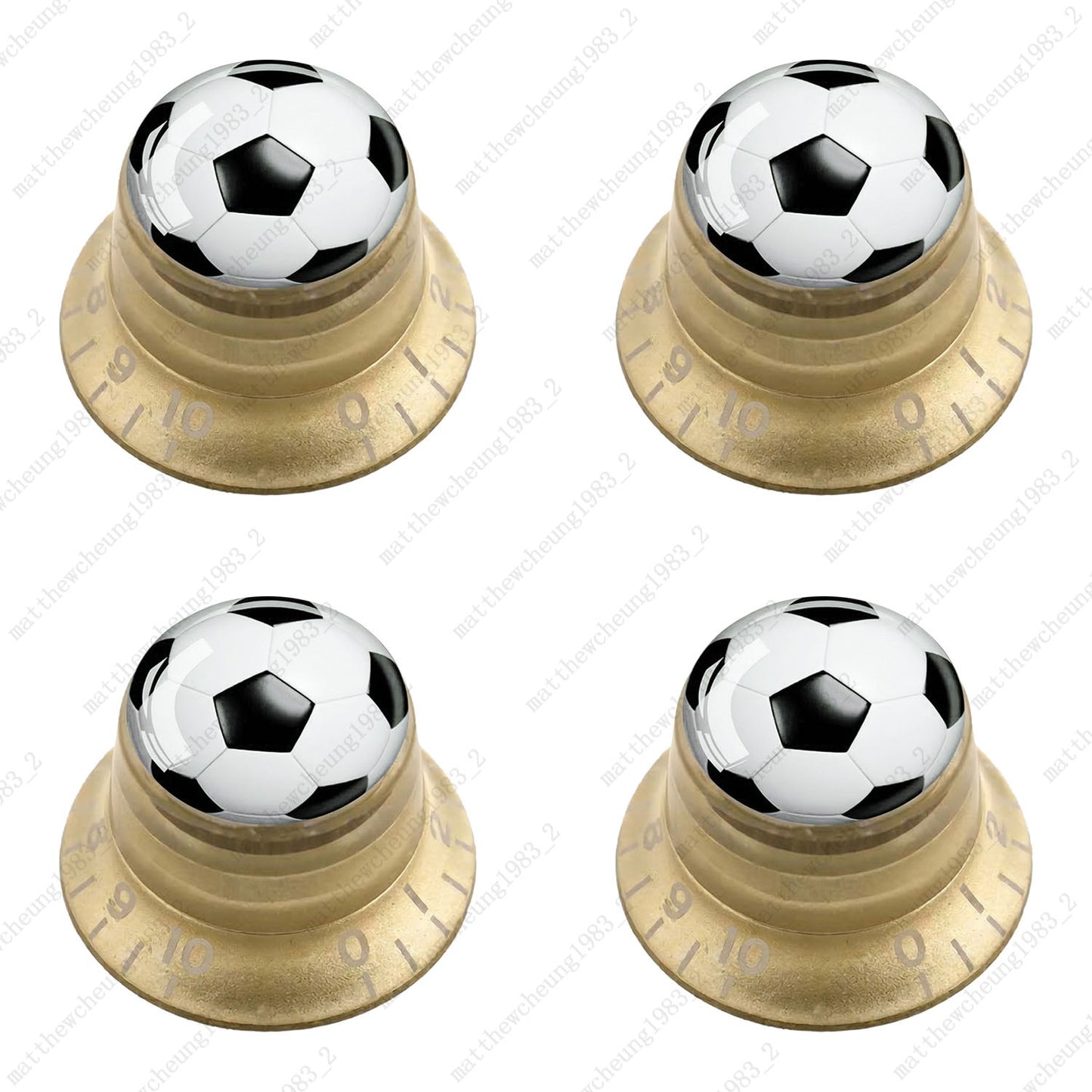 4Pcs Gold Guitar Reflector Knobs For Les Paul SG  - 10 Ball Styles Available