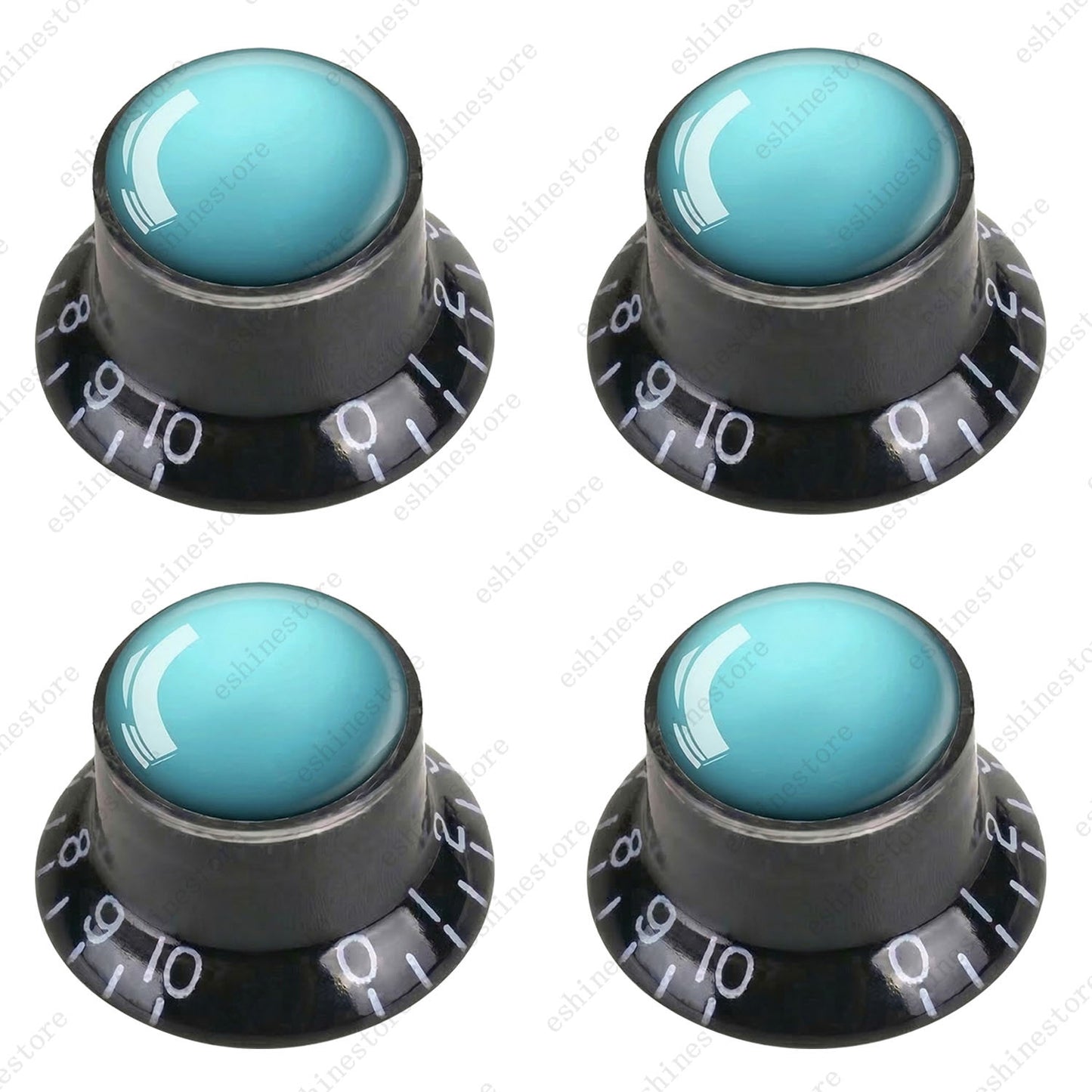 Guitar Reflector Knobs w/ Uranus Pattern Design Cap Top Hat Knob for Les Paul SG