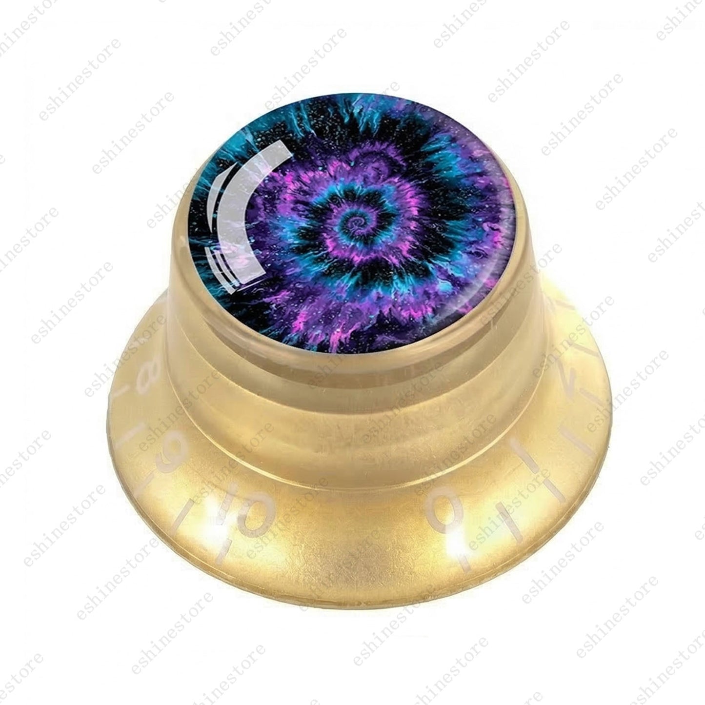 Guitar Reflector Knobs with Spiral Tie Dye Cap Top Hat Knob for Les Paul SG - 08