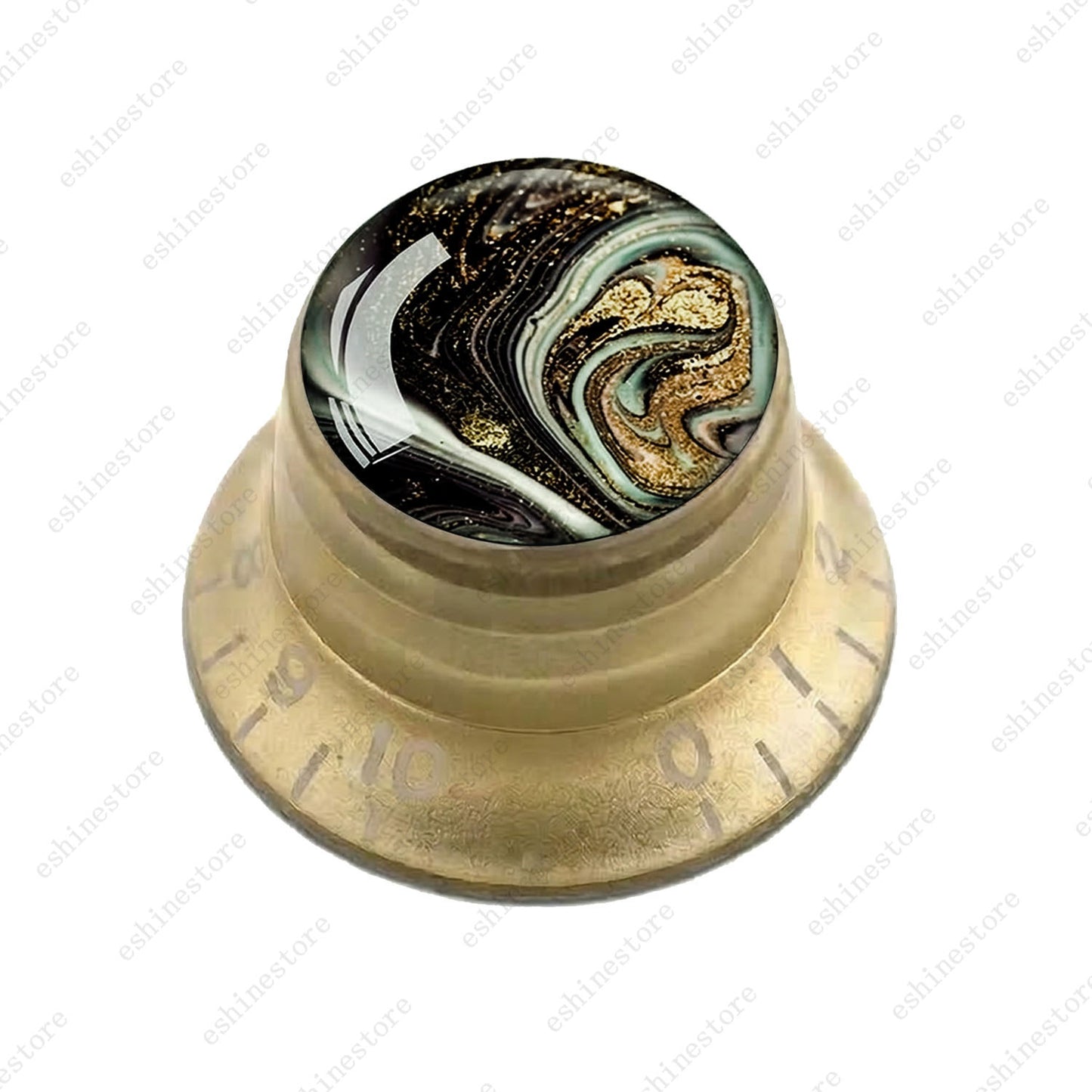 Guitar Reflector Knobs with Marble Texture Cap Top Hat Knob for Les Paul SG - 06