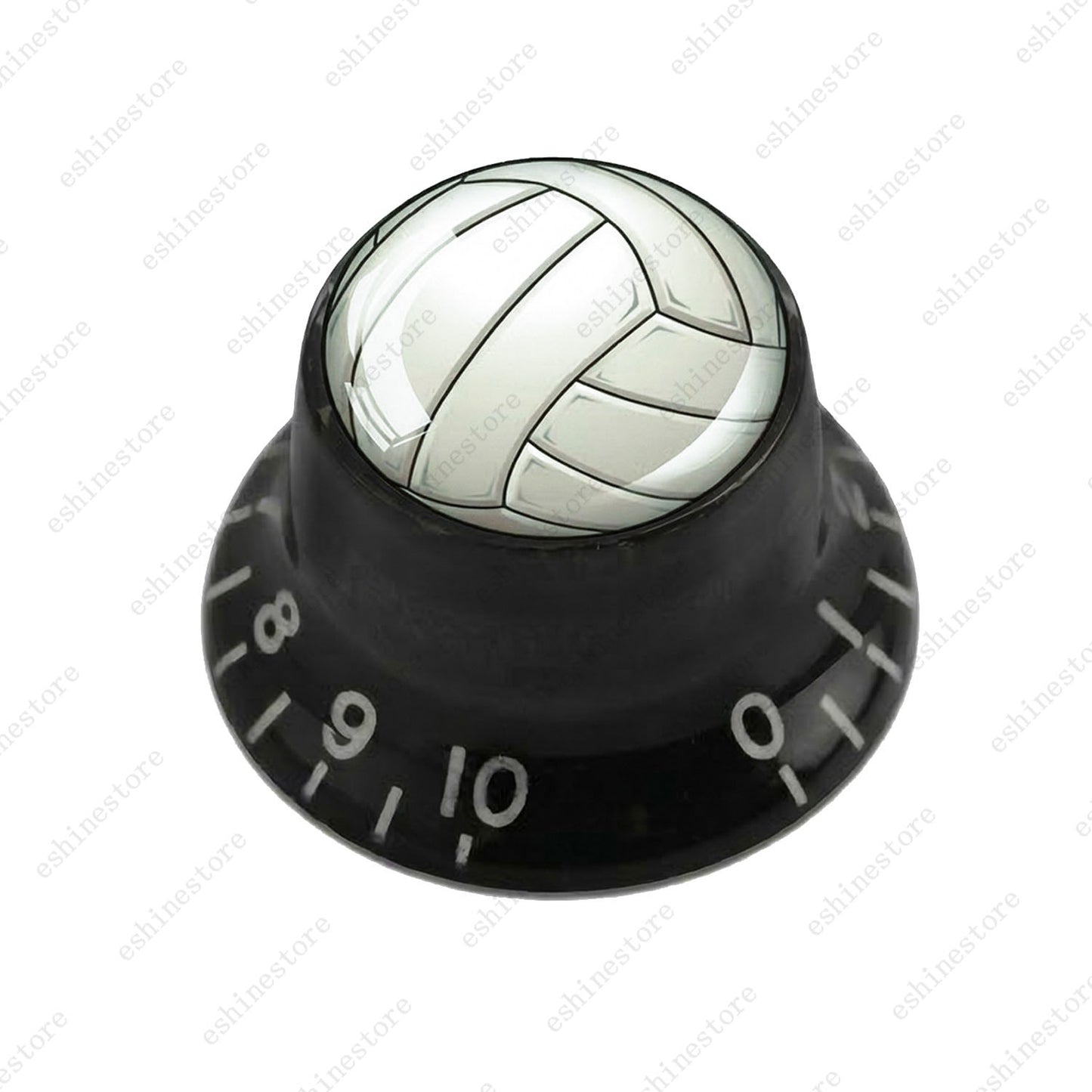 Guitar Reflector Knobs w/ Volleyball Design Cap Top Hat Knobs for Les Paul SG