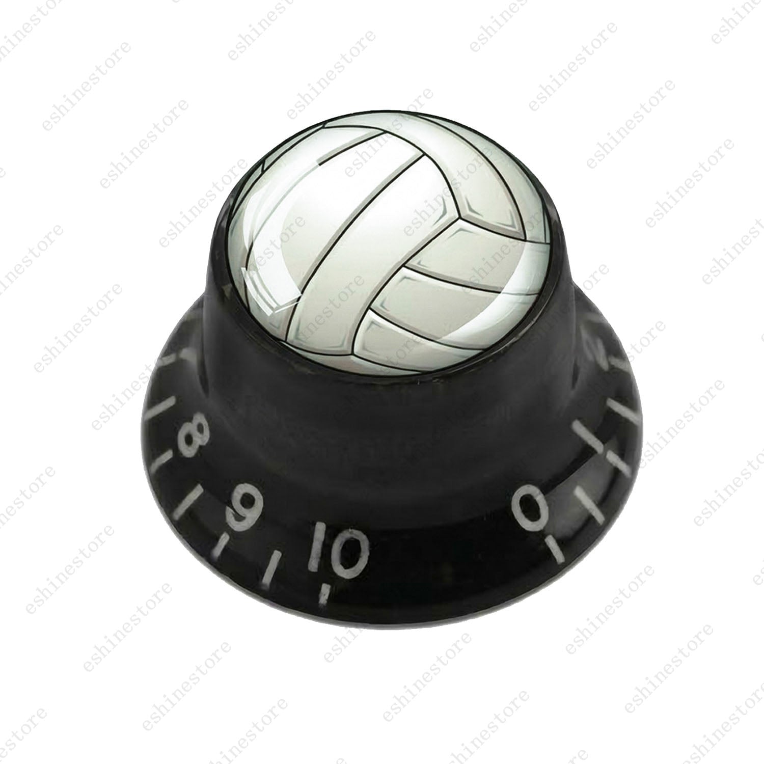 Guitar Reflector Knobs w/ Volleyball Design Cap Top Hat Knobs for Les Paul SG