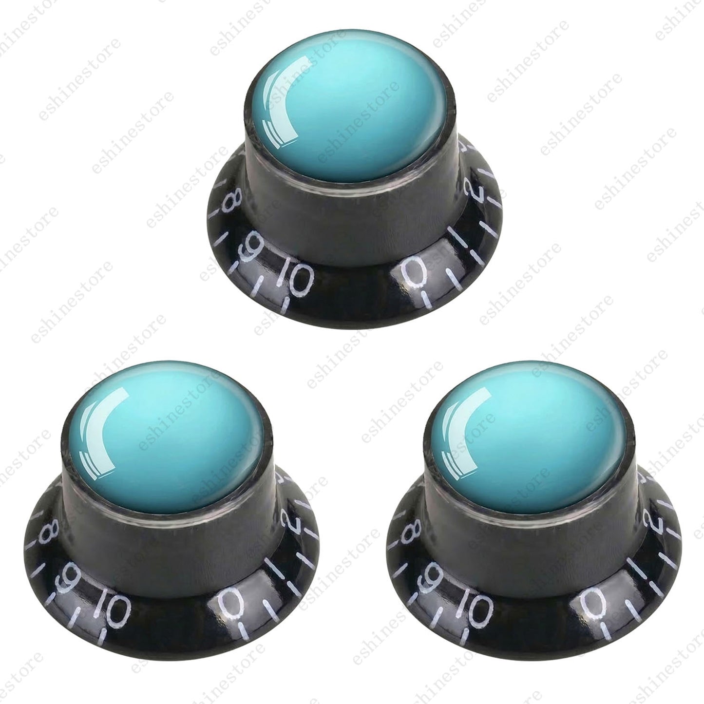 Guitar Reflector Knobs w/ Uranus Pattern Design Cap Top Hat Knob for Les Paul SG
