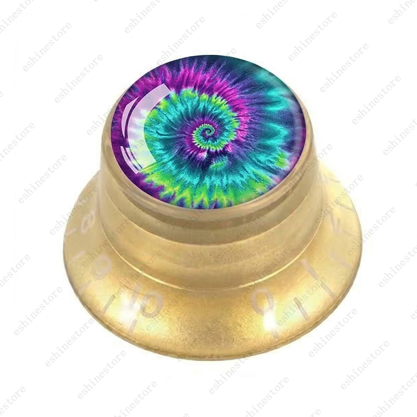 Guitar Reflector Knobs with Spiral Tie Dye Cap Top Hat Knob for Les Paul SG - 03