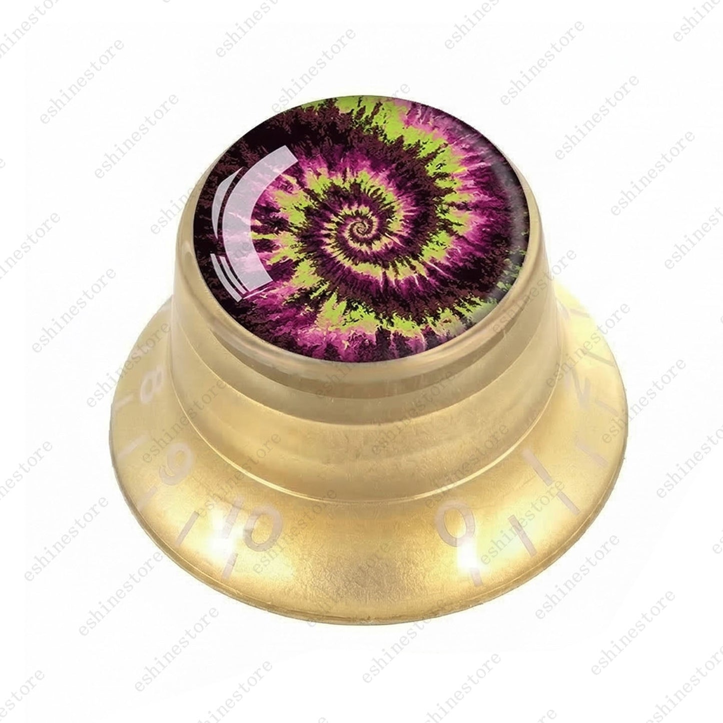 Guitar Reflector Knobs with Spiral Tie Dye Cap Top Hat Knob for Les Paul SG - 01
