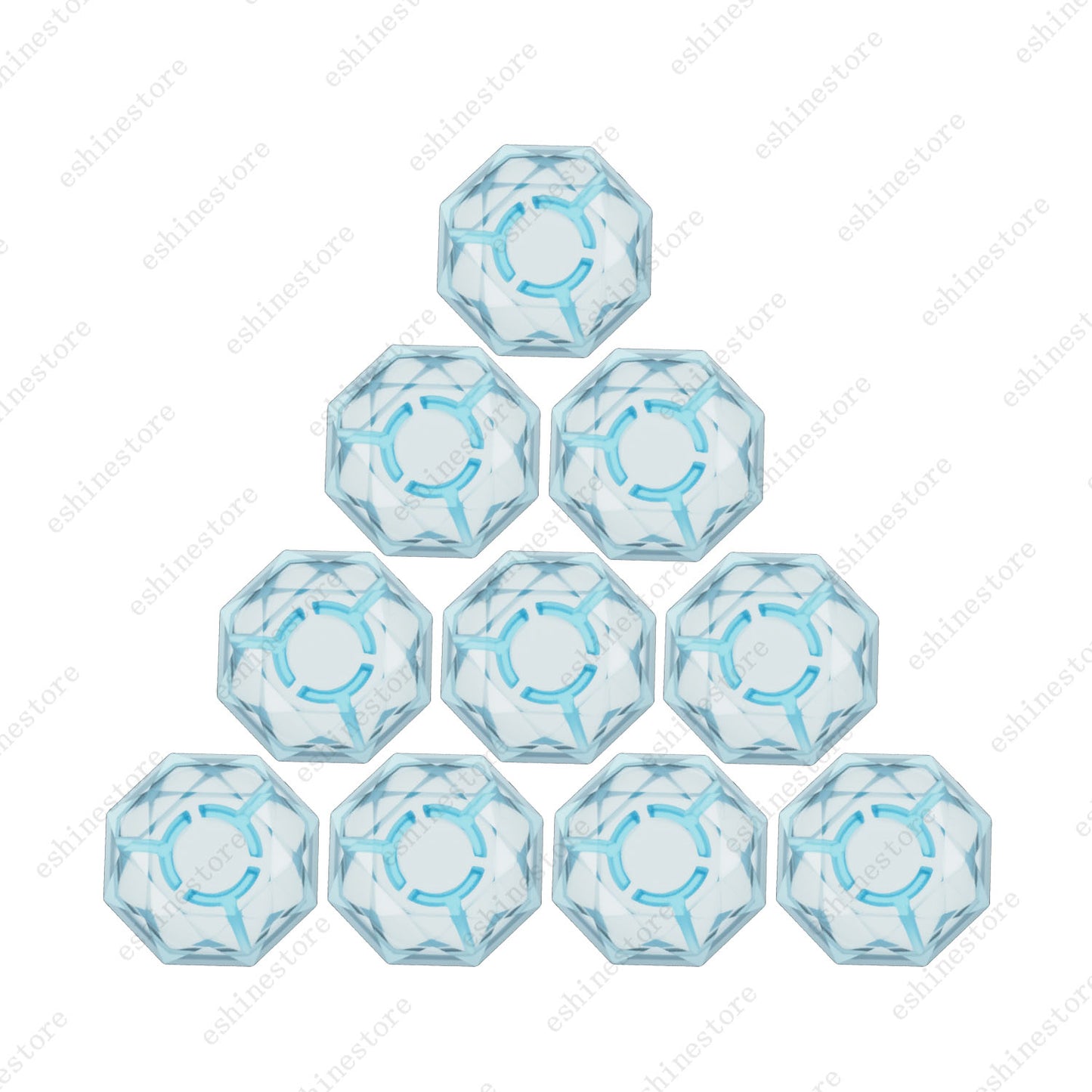 10 Pcs Diamond Shape Guitar Effect Pedal Footswitch Toppers Foot Nail Caps