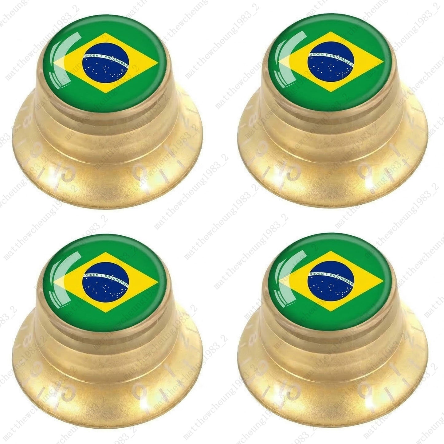 4Pcs Gold Guitar Reflector Knos For Les Paul SG -10 National Flag Options