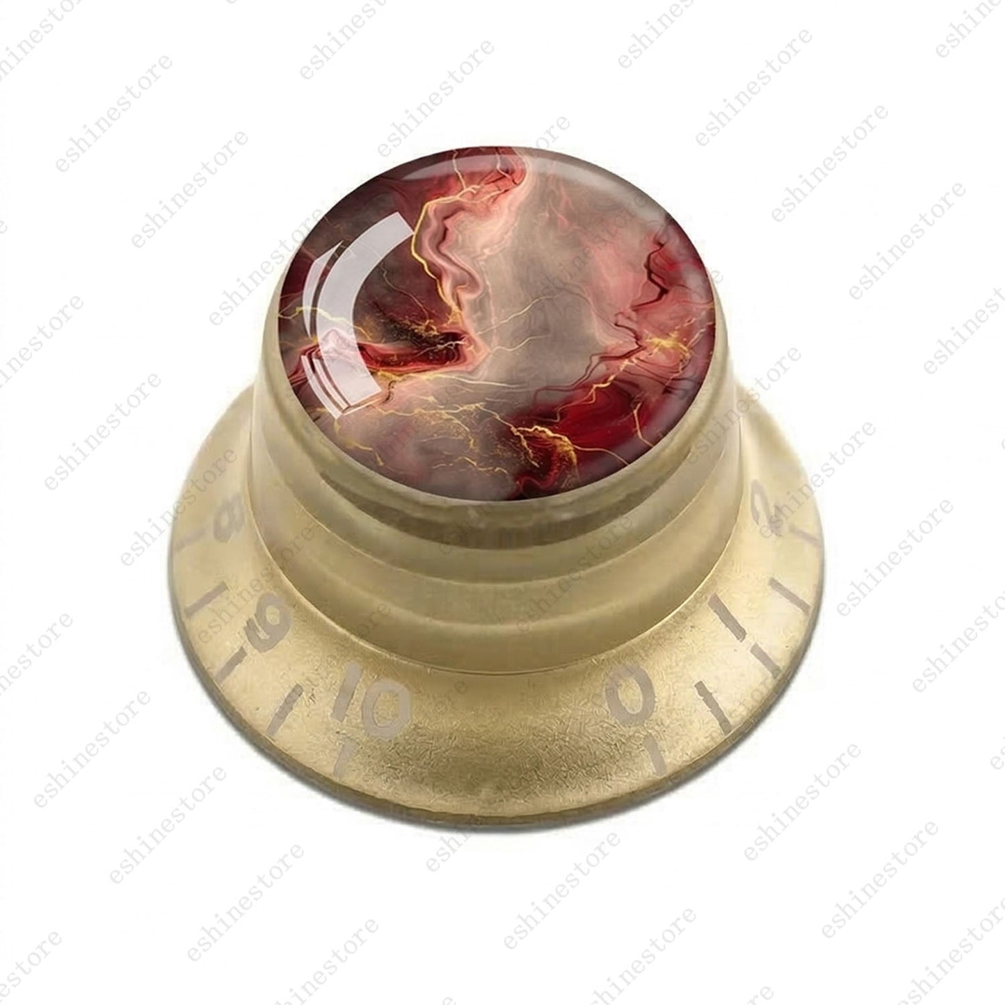 Guitar Reflector Knobs with Abstract Art Cap Top Hat Knobs for Les Paul SG - 05