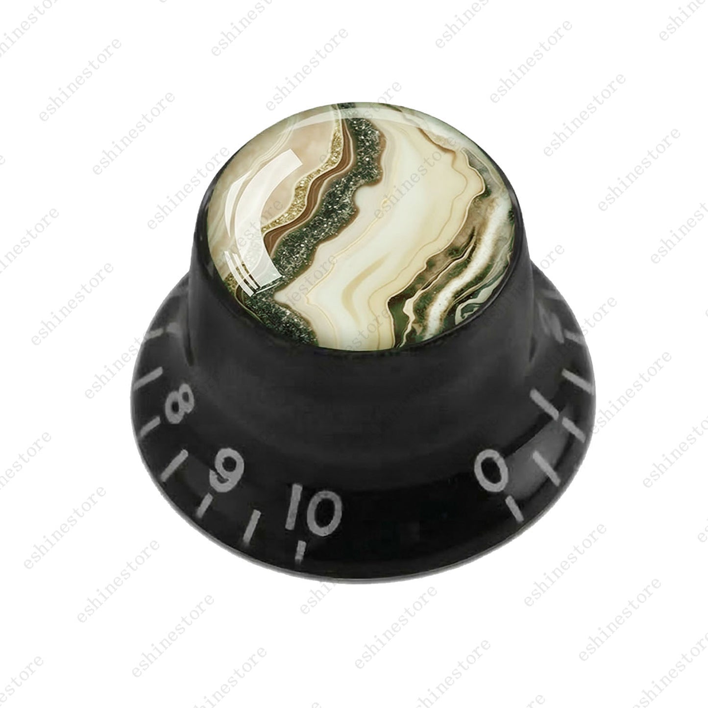 Guitar Reflector Knobs with Marble Texture Cap Top Hat Knob for Les Paul SG - 08