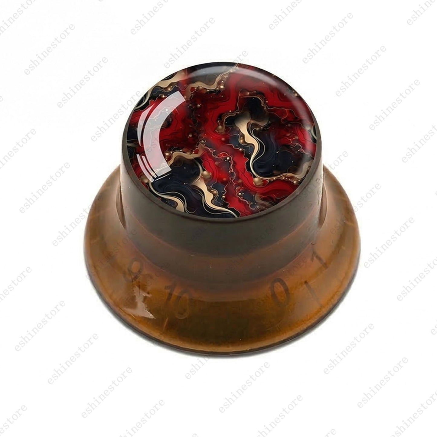 Guitar Reflector Knobs with Abstract Art Cap Top Hat Knobs for Les Paul SG - 03