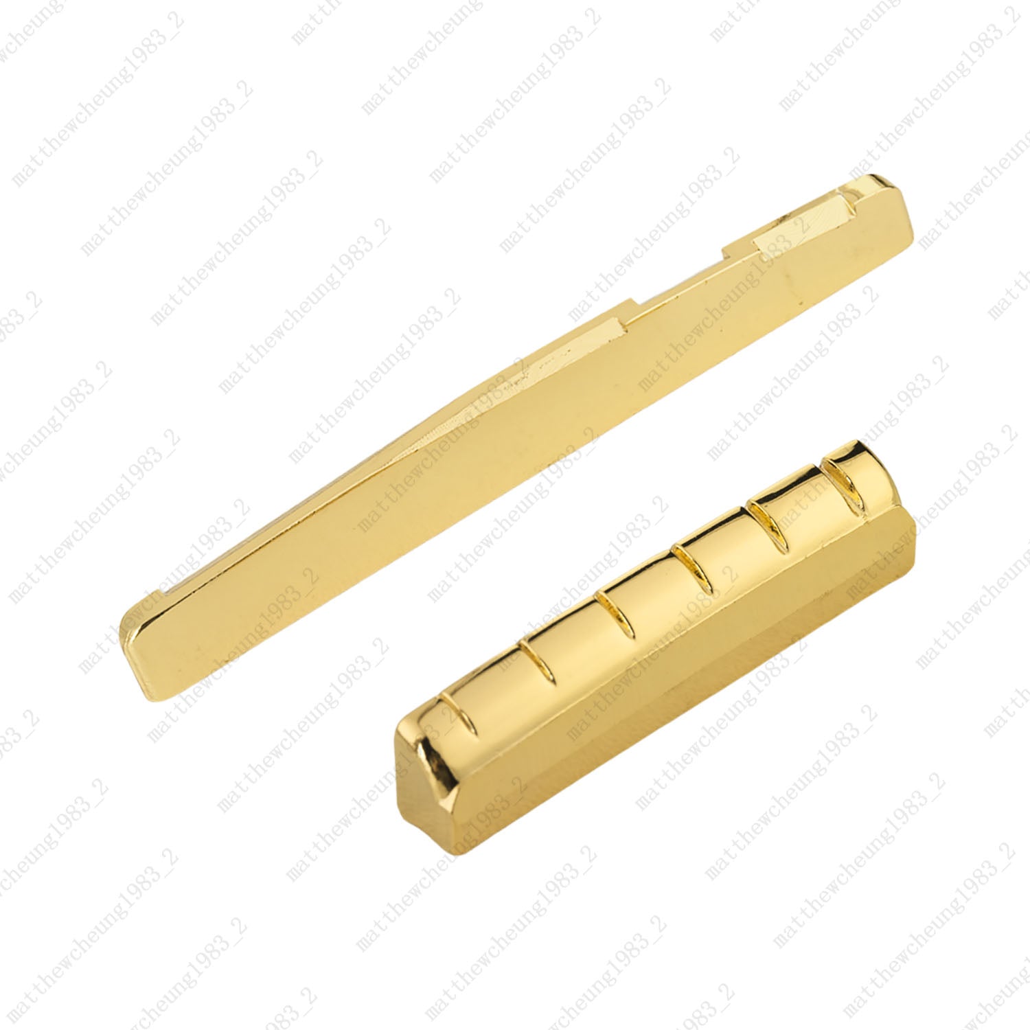 Brass Pre-Slotted Nut + (72/74/76MM)Saddle Set for 6-String Folk Acoustic Guitar