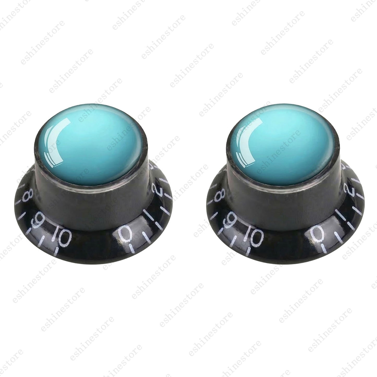 Guitar Reflector Knobs w/ Uranus Pattern Design Cap Top Hat Knob for Les Paul SG